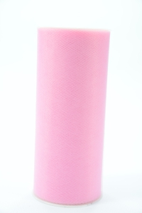 6 Inches Wide x 25 Yard Tulle, Pink (1 Spool) SALE ITEM